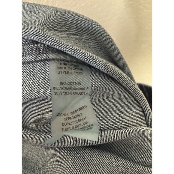 Soft Surroundings Pull On Stretch Denim Jeans Large Printed - Picture 5 of 5